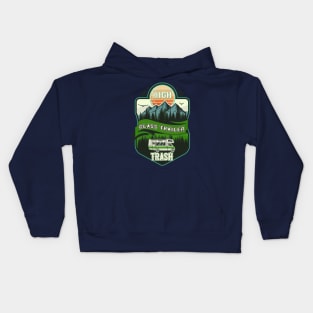 High class trailer trash, RV Camping Club vintage funny , retro landscape RV camping Kids Hoodie